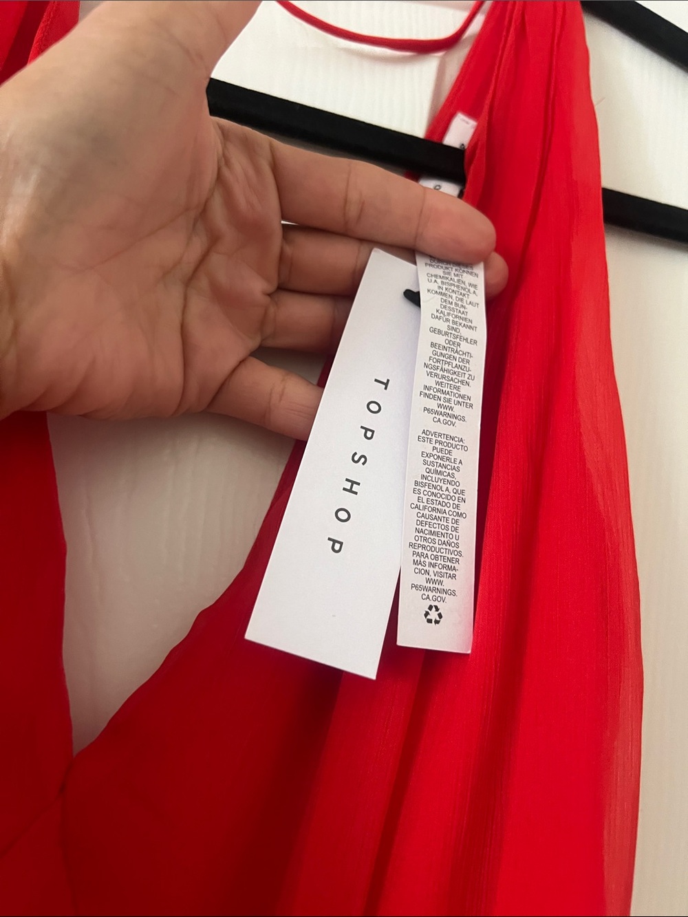 Topshop Red V-Neck Maxi Dress - Picture 4 of 4